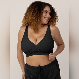NWOT KINDRED BRAVELY Sublime Adjustable Crossover BLK Nursing & Lounge Bra Sz L